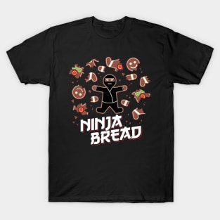 Ninja Bread Man Gingerbread Funny Christmas T-Shirt